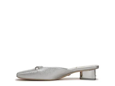 Sam Edelman Ollie Square Toe Bit Mule In Silver