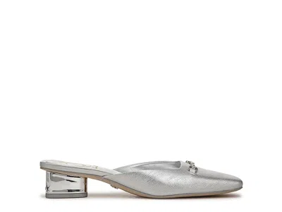 Sam Edelman Ollie Square Toe Bit Mule In Silver