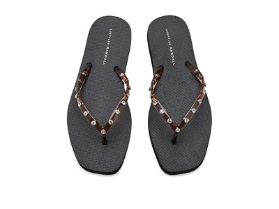 Loeffler Randall Taryn Crystal-embellished Thong Flip Flops In Multi