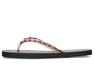 Loeffler Randall Taryn Crystal-embellished Thong Flip Flops In Multi