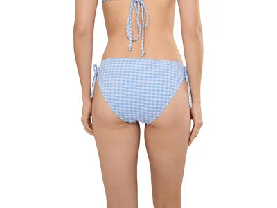 Snapper Rock Seaside Gingham Bikini Bottom In Blue