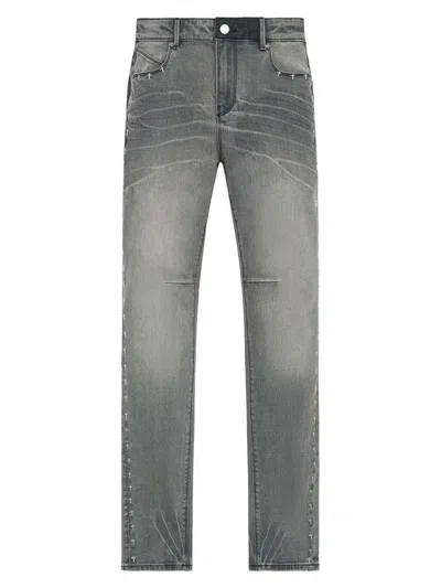 Rta Exodus Bryant Side Cross Skinny Jeans In Gray