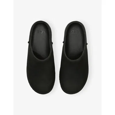 Ugg Round-toe Flat Mules In Black