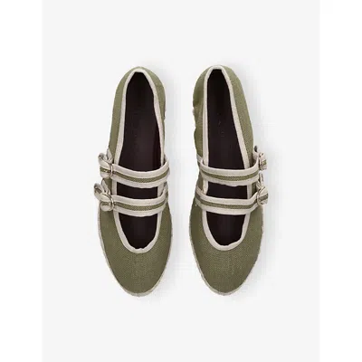 Flabelus Claire Flats Green In Multi