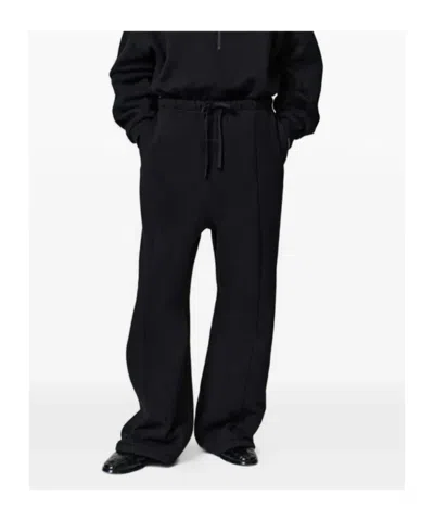 Essentials Drawstring Track Pants In Black