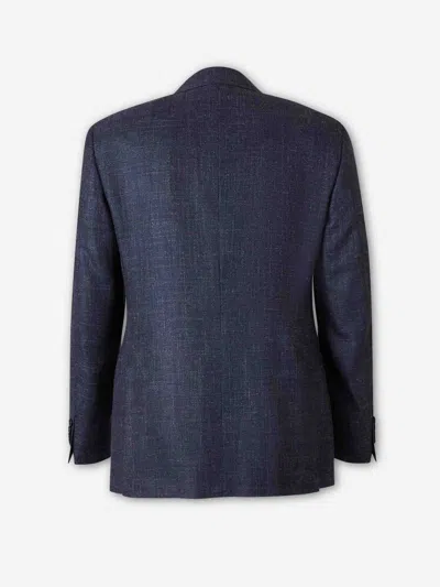 Canali Single-breasted Blazer In Blue