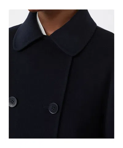 Max Mara Eden Double-breasted Broadcloth Jacket In Blue