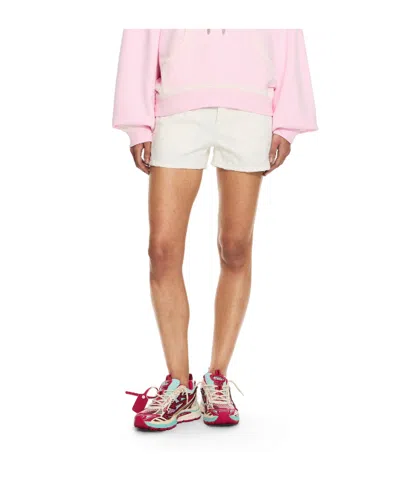 Off-white Monogram Denim Shorts In White