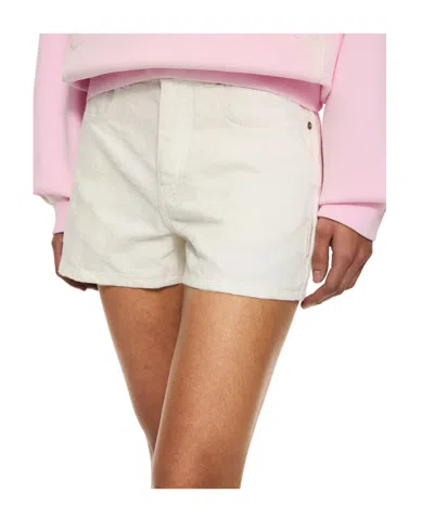 Off-white Monogram Denim Shorts In White