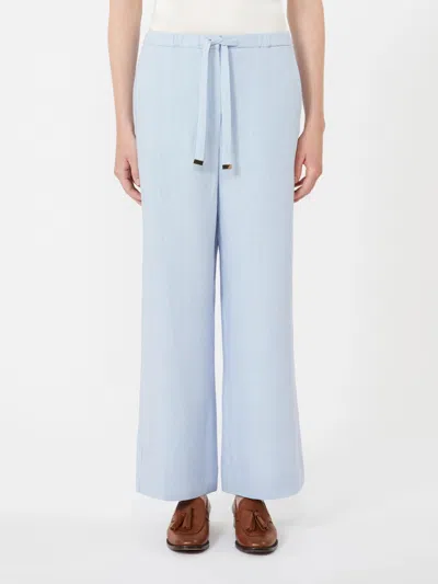 Max Mara Drawstring Casual Pants In Blue