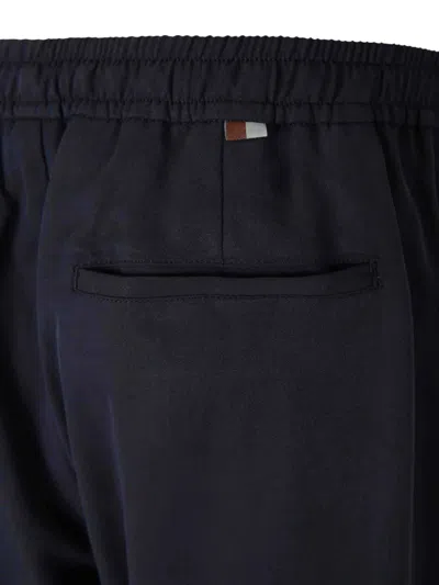 Canali Drawstring Chinos In Black