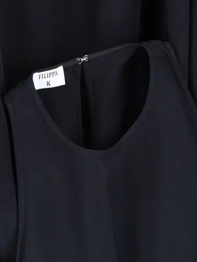 Filippa K Midi Dress Scarf Hem In Black