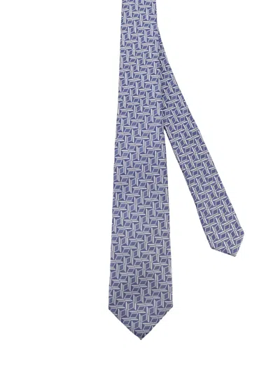 Kiton Geometric-pattern Tie In Multi