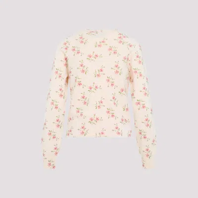 Simone Rocha Cropped Cardigan Tiny Flower Pattern In Multi