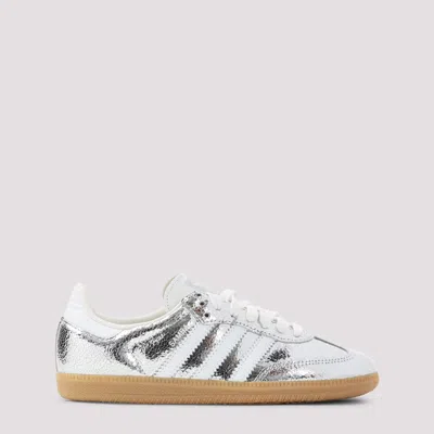 Adidas Originals Metallic Silver Samba Sneakers In Multi