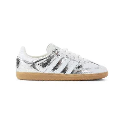 Adidas Originals Metallic Silver Samba Sneakers In Multi
