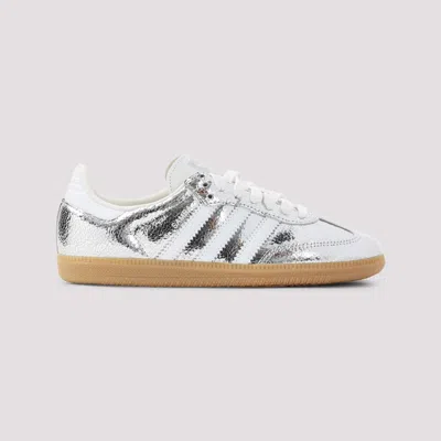 Adidas Originals Metallic Silver Samba Sneakers In Multi