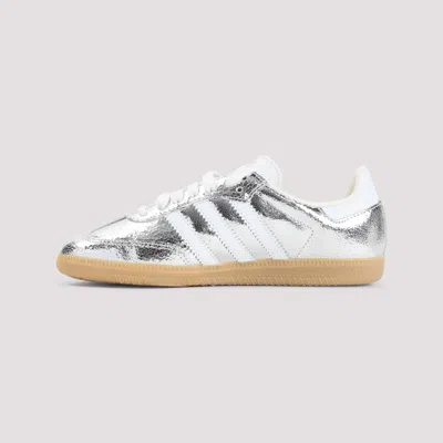 Adidas Originals Metallic Silver Samba Sneakers In Multi