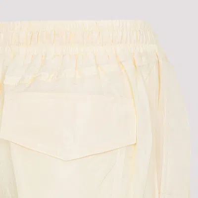 Phoebe Philo Crushed Silk Cargo Pants In Yellow