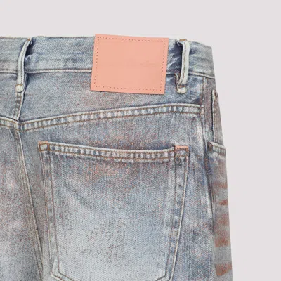 Acne Studios Overwashed Denim Bermuda Shorts In Gray