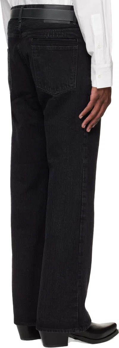 Sire Black Bootcut Washed Jeans In Black