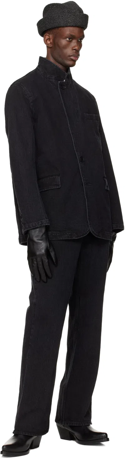 Sire Black Bootcut Washed Jeans In Black