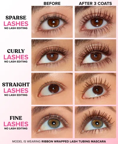 Too Faced Ribbon Wrapped Lash Extreme Length Tubing Mascara Chocolate 0.27 Oz/8 ml In Brown