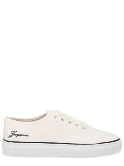 Jacquemus Les Fefe Low Top Sneakers Rubber Sole In White
