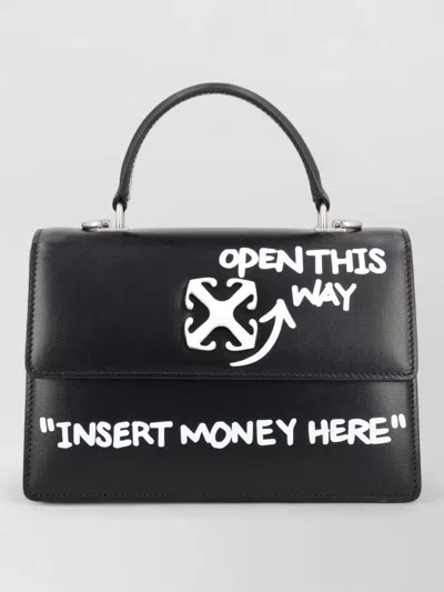 Off-white Shoulder Bag Structured Shape Top Handle