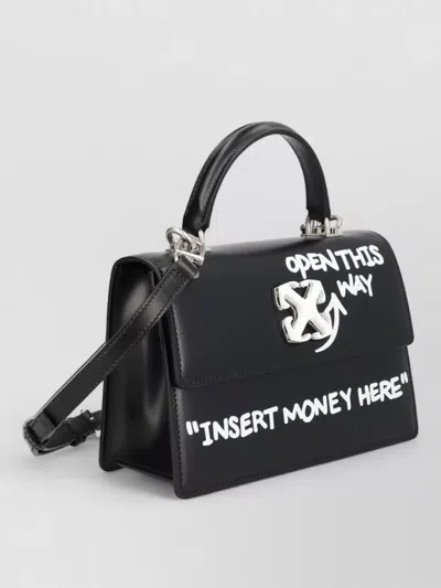 Off-white Shoulder Bag Structured Shape Top Handle