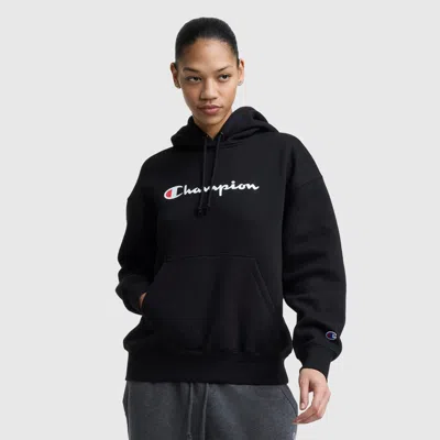 Champion Powerblend Relaxed Hoodie In Black