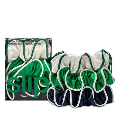 Slip Game Day Large Silk Scrunchies Set Of Three In Multi