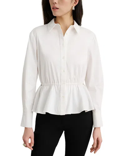 Toccin Ingrid Button-down Cotton Shirt In White