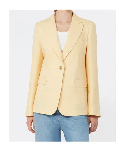 Weekend Max Mara Single-breasted Suit Jacket In Yellow