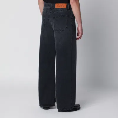 Séfr Sefr Relaxed Fit Worn Wash Jeans For Men In Black