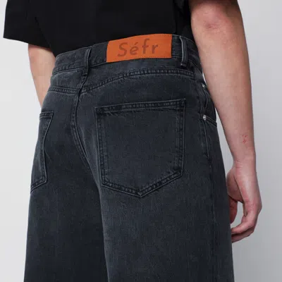 Séfr Sefr Relaxed Fit Worn Wash Jeans For Men In Black
