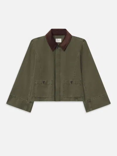 Frame The Mini Swing Jacket In Green