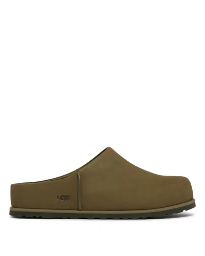 Ugg ® Men's Otzo Clog Nubuck Shoes In Burnt Olive In Green