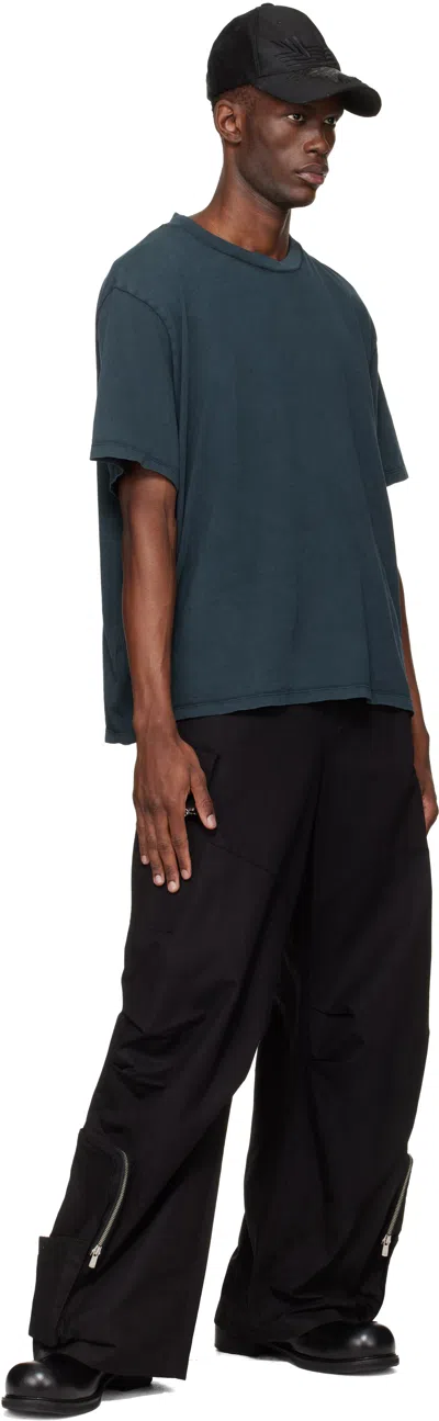 Fffpostalservice Black Engineer Cargo Pants In Black