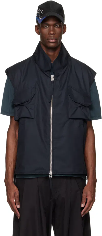 Fffpostalservice Multi-pocket Zip-up Jacket In Black