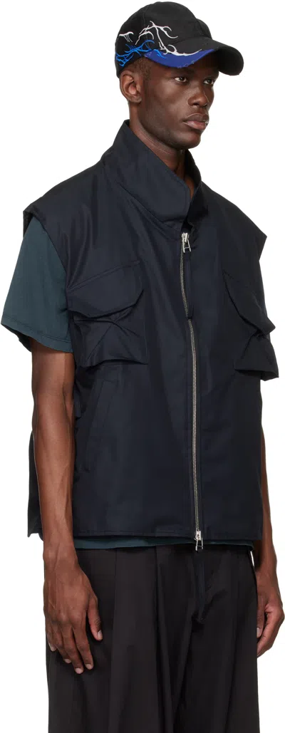 Fffpostalservice Multi-pocket Zip-up Jacket In Black