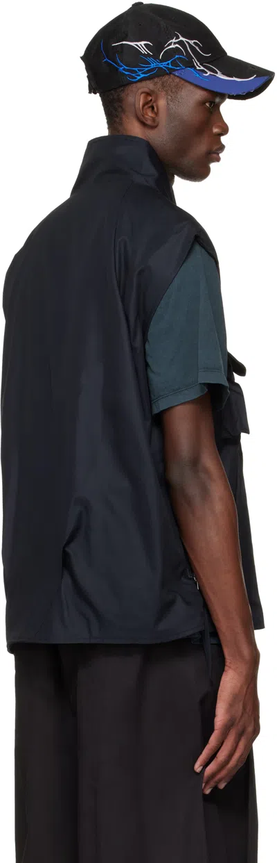 Fffpostalservice Multi-pocket Zip-up Jacket In Black