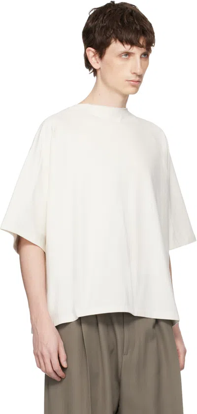 Seventh Mens Flat White Box-cut Crewneck Cotton T-shirt In White