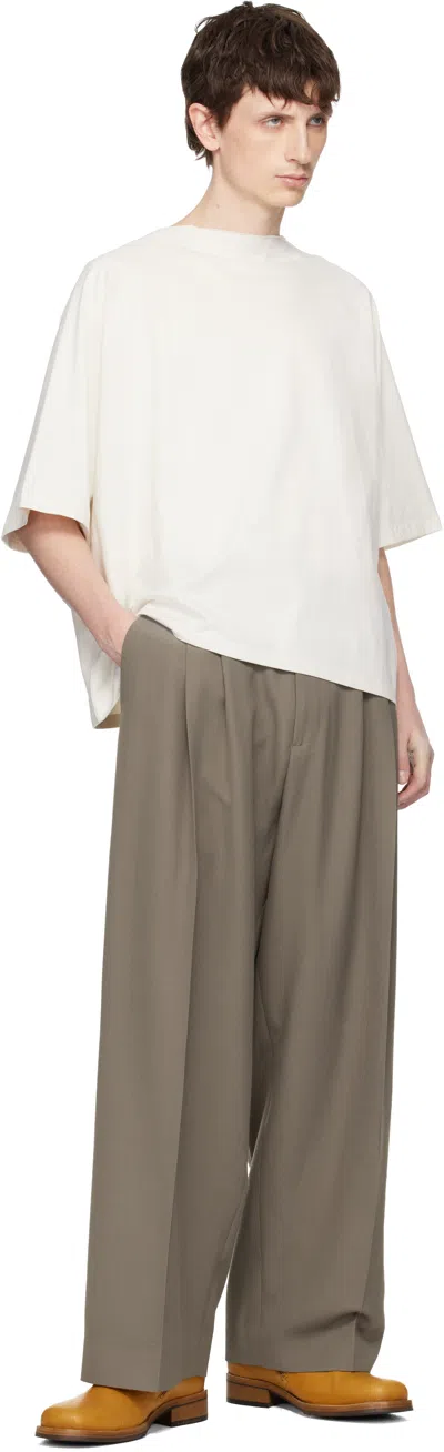 Seventh Mens Flat White Box-cut Crewneck Cotton T-shirt In White