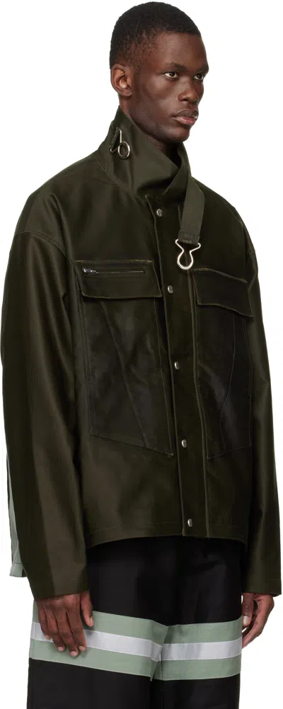 Fffpostalservice Khaki Ff Bunker Jacket In Black
