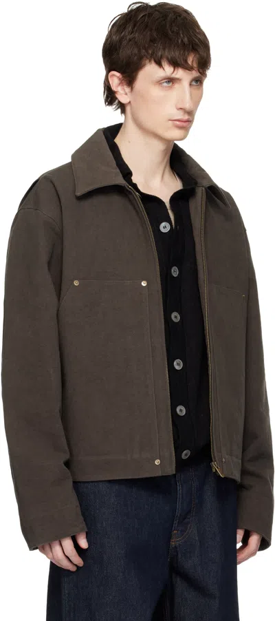 Seventh Brown Worker Jacket In Brown