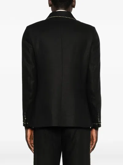 Bode Buttoned Blazer In Black