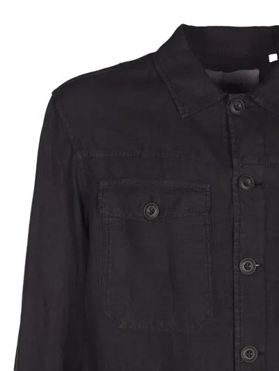 Altea Buttoned Chest-pocket Jacket In Black