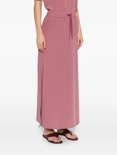 Herno Drawstring Maxi Skirt In Pink
