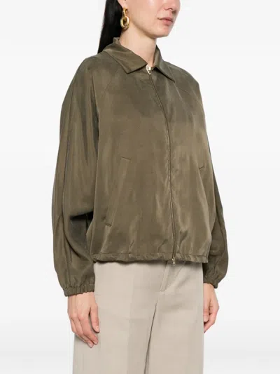 Herno Zip Jacket In Brown